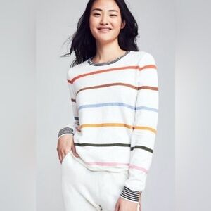 Flaherty Multi- Striped Multicolor Surf Sweater - Cashmere Blend Size S